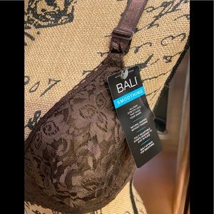 ✔️ NWT Bali Bra Sz 34DD Lacy Pretty Cocoa Brown Unpadded & Underwired